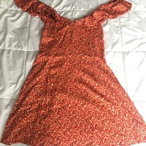 Urban Outfitters off the shoulder floral dress